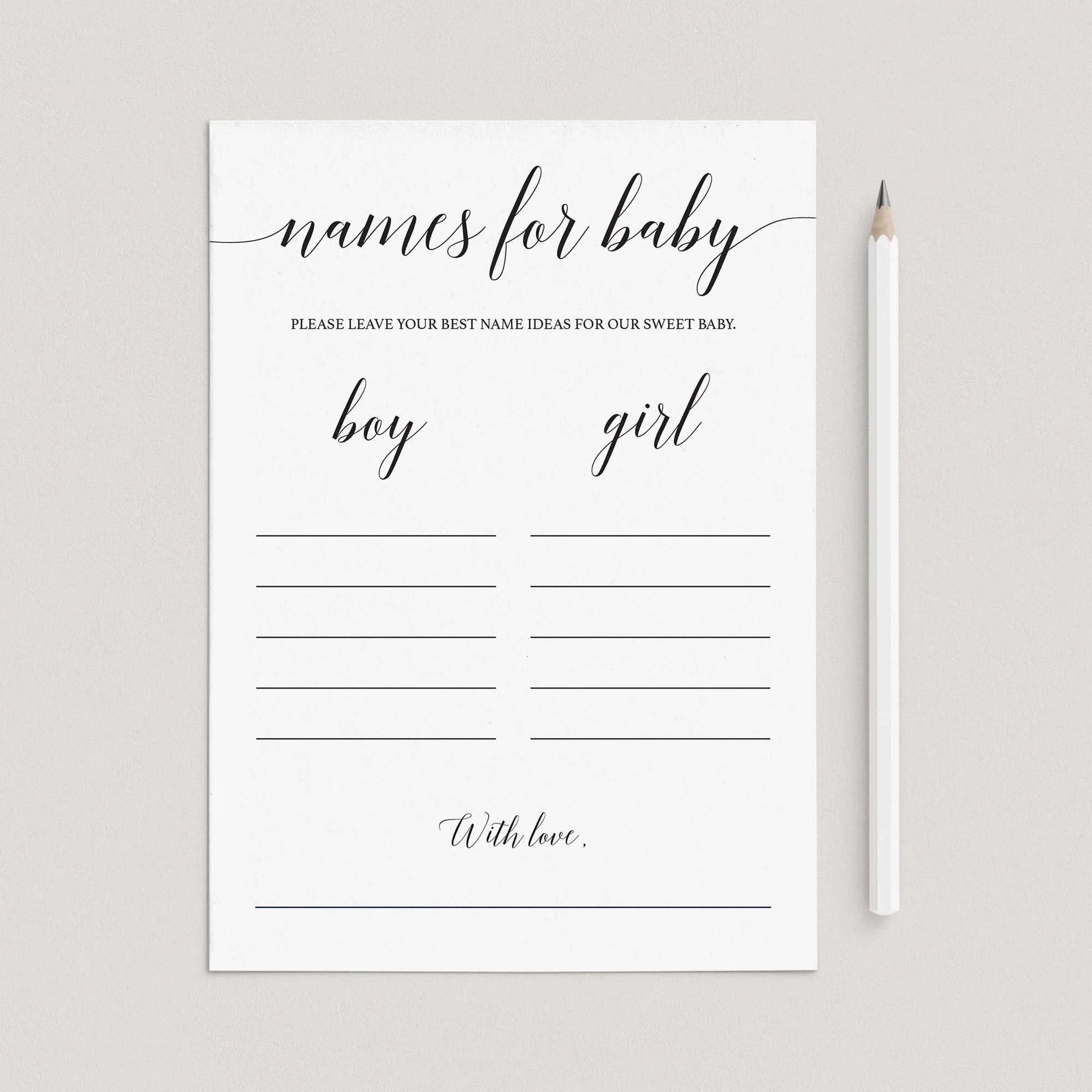 free printable baby name suggestion cards free printable baby name suggestion cards