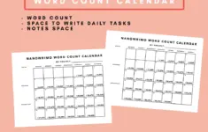 Nanowrimo 2018 Word Count Calendar And Planner Sticker Printables