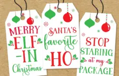 Naughty Christmas Printable Gift Tags Instant Download