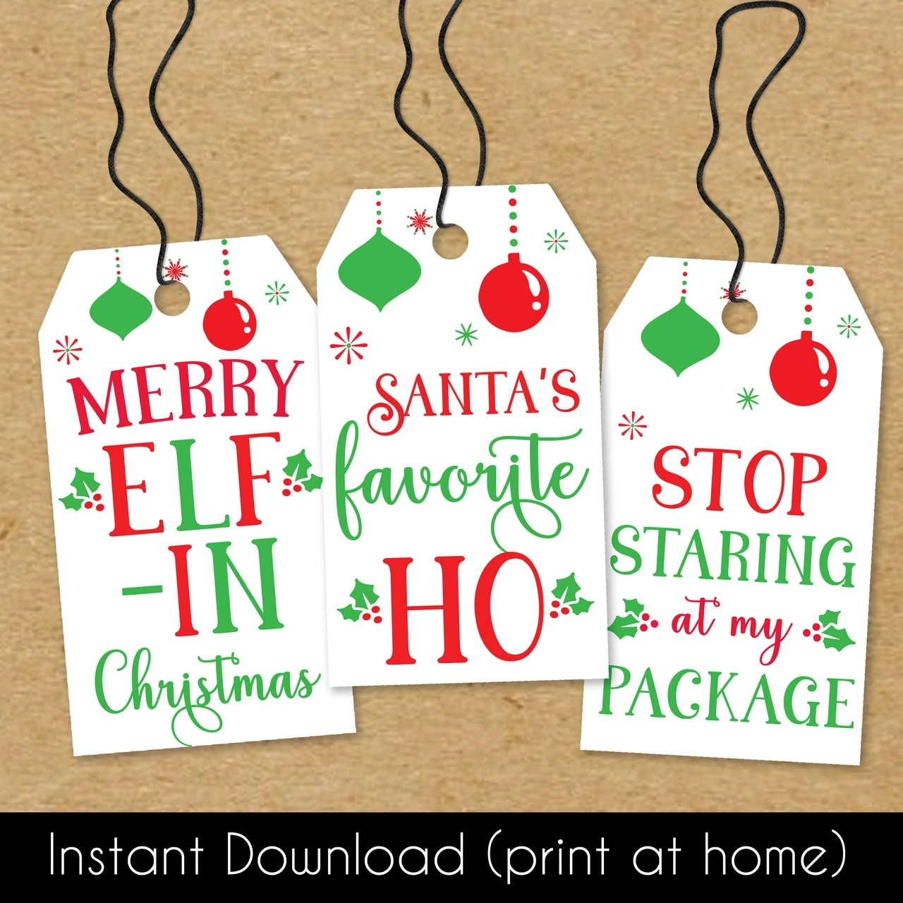 Naughty Christmas Printable Gift Tags Instant Download Naughty Christmas Printable Gift Tags Instant Download