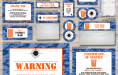 Nerf Birthday Party Printables Invitations Decorations
