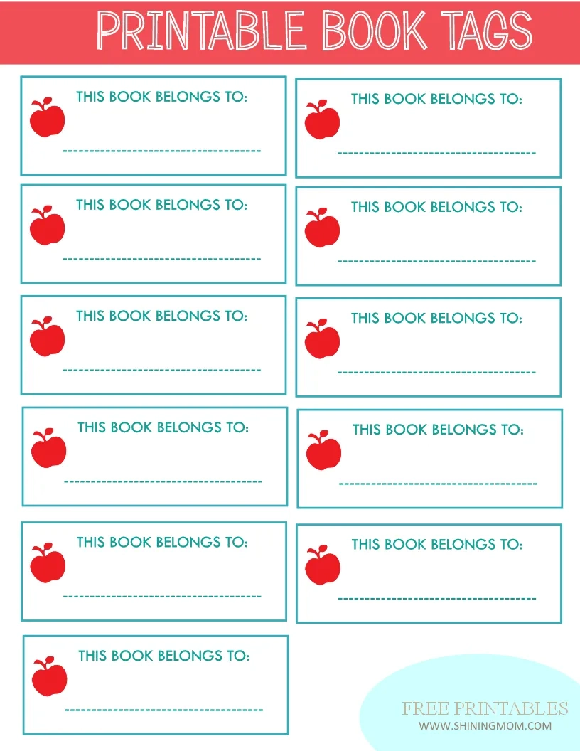 New Project Back To School Notebook And Book Labels New Project Back To School Notebook And Book Labels