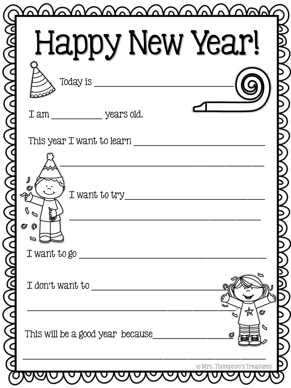 New Year Printables