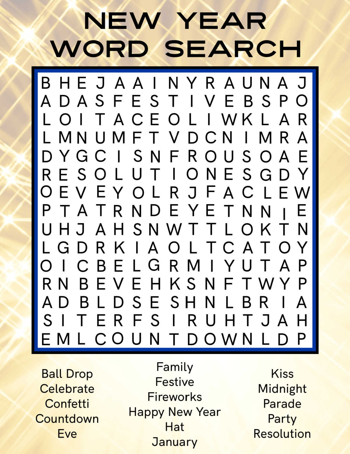 free printable word search new years free printable word search new years