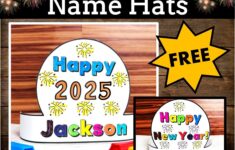 New Years 2023 Name Hat Crown Free Printable