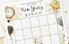 New Years Bingo Template