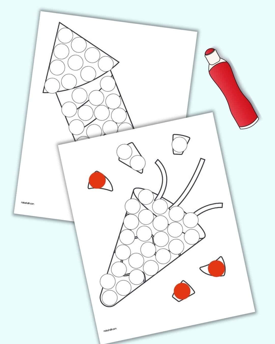 New Years Dot Marker Coloring Pages New Years Dot Marker Coloring Pages