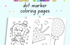 New Years Dot Marker Coloring Pages