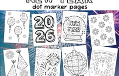New Years Dot Marker Printable Pack 2026