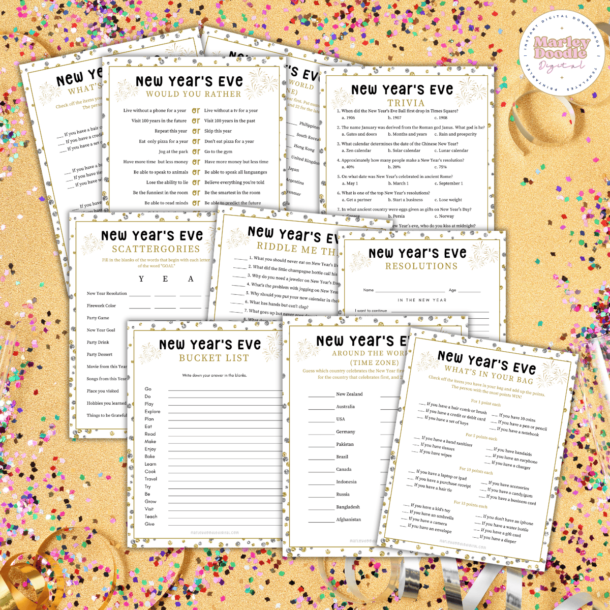 free printables for new years free printables for new years