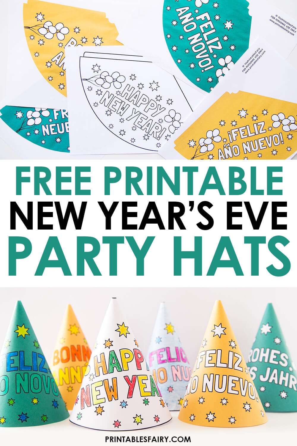 New Years Eve Party Hat Printables