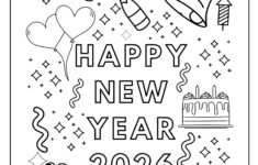 New Years Free Printables Coloring Activity Pages