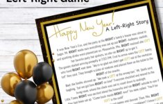 New Years Left Right Game Printable New