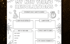 New Years Resolution Template For Kids