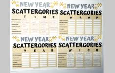 New Years Scattergories