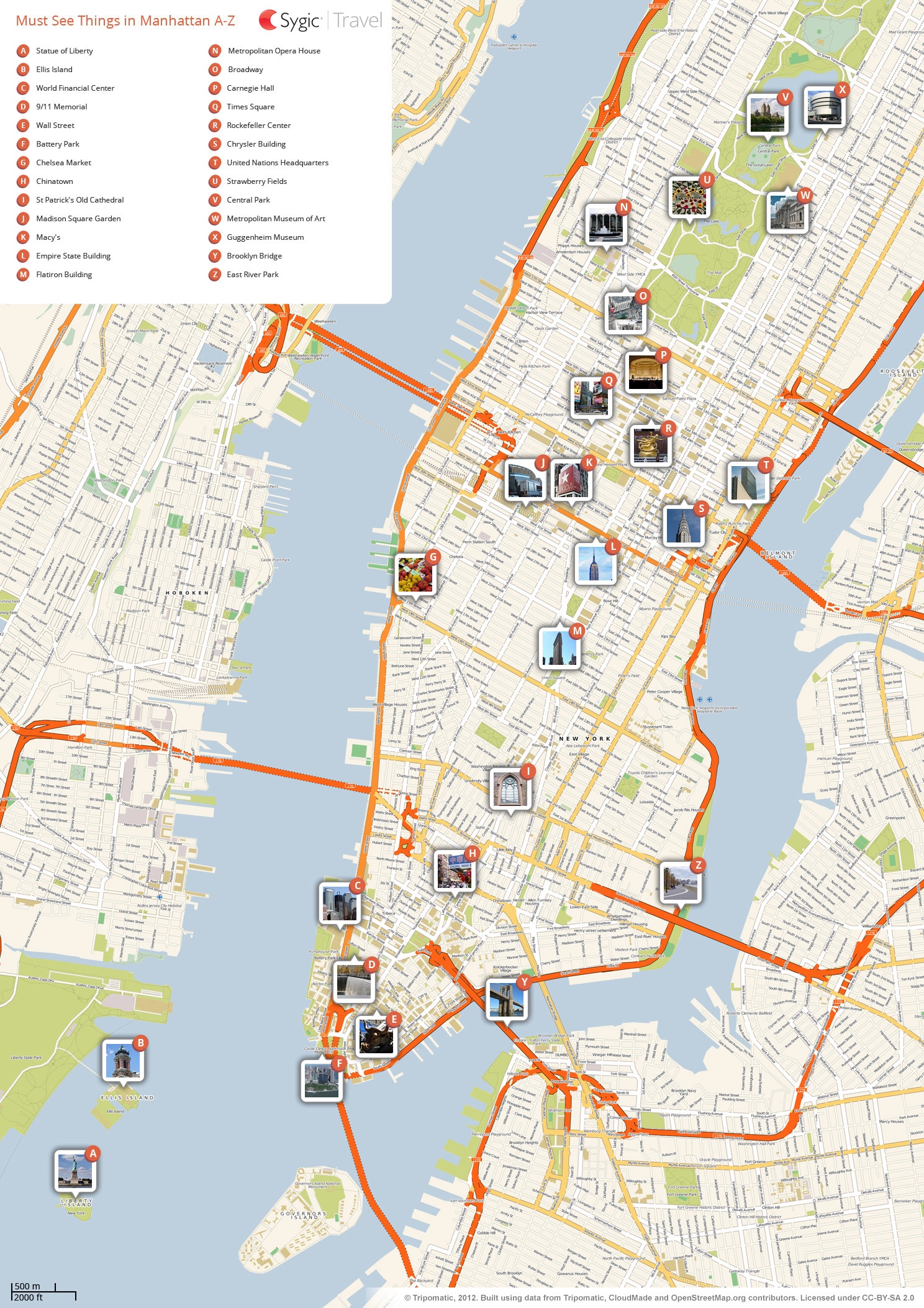 New York City Manhattan Printable Tourist Map New York City Manhattan Printable Tourist Map