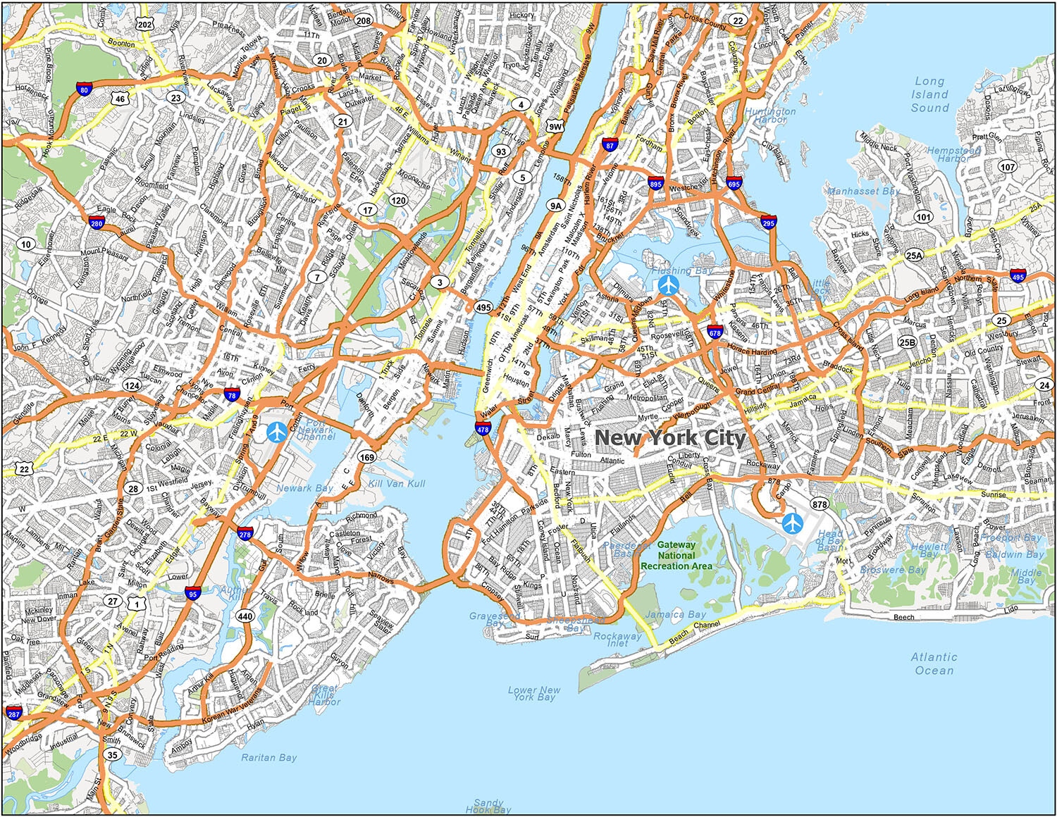 New York City Map New York City Map