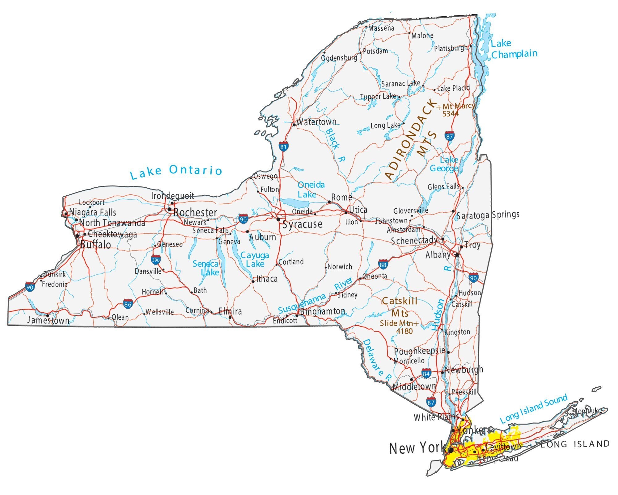 New York Map New York Map