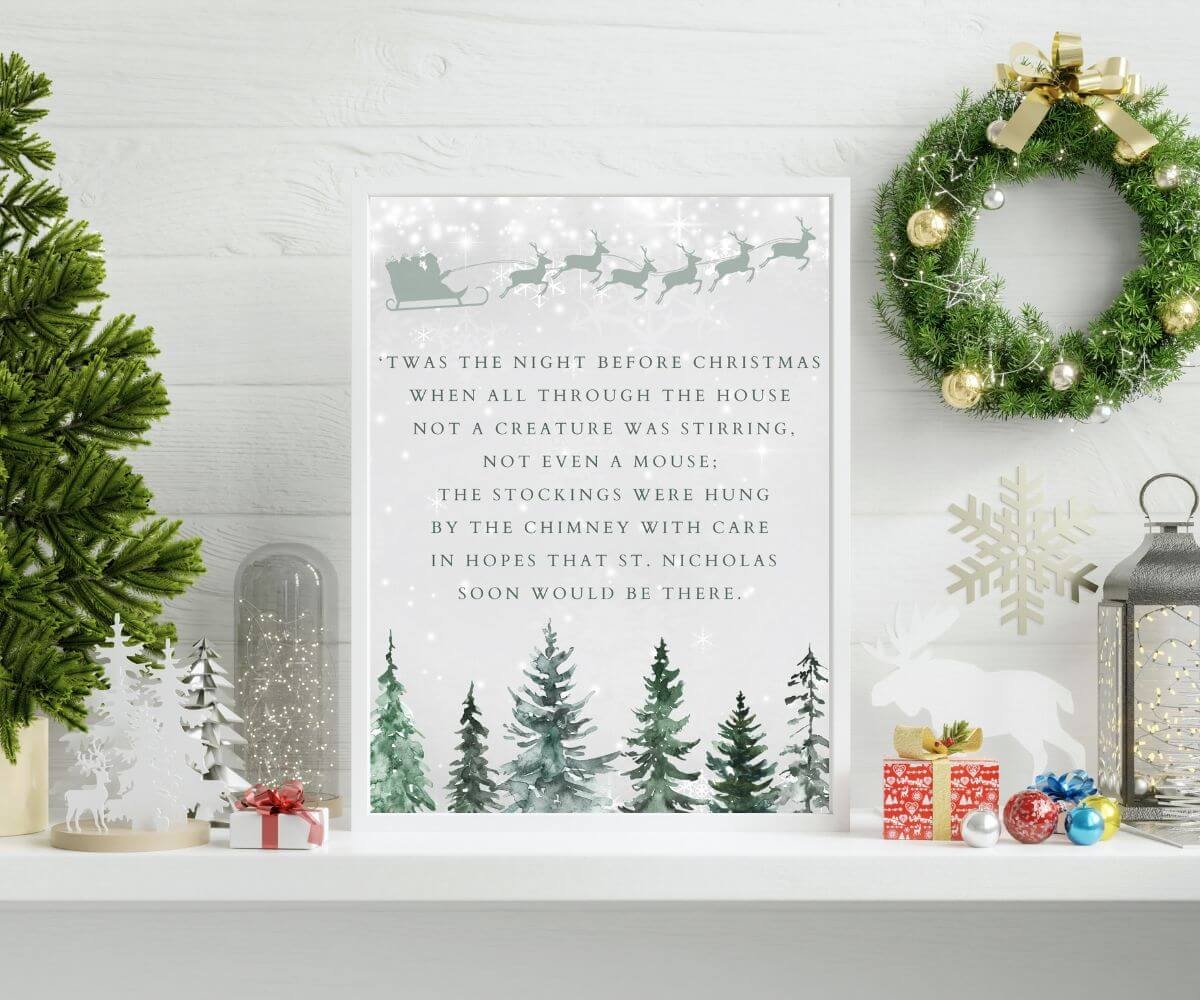 Night Before Christmas Free Printable Poem
