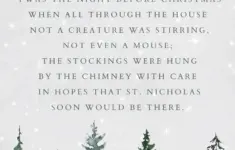 Night Before Christmas Free Printable Poem