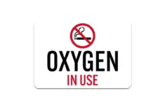 No Smoking Oxygen In Use Plastic Sign