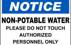 Non Potable Water Please Do Not Touch Sign