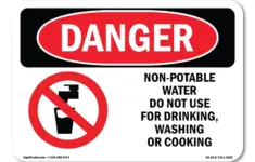 Non Potable Water Signage
