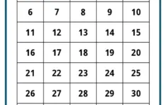 Number Charts From 1 10 To 1 100