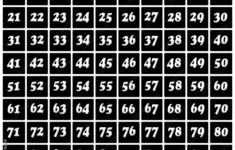 Numbers 1 To 100 White On Black