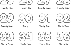 Numbers 21 40 Coloring Page