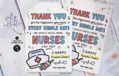 Nurses Week Gift Tags Printable Instant Download Editable National Nurses Appreciation Gifts Happy Nurse Week Gifts Thank You Nurses 1