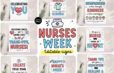 Nurses Week Sign Printable Instant Download Editable Medical Nurses Appreciation Week Decor Theme Thank You Poster Props Happy Nurse Gift