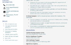 Nursing Assistant Resume Examples