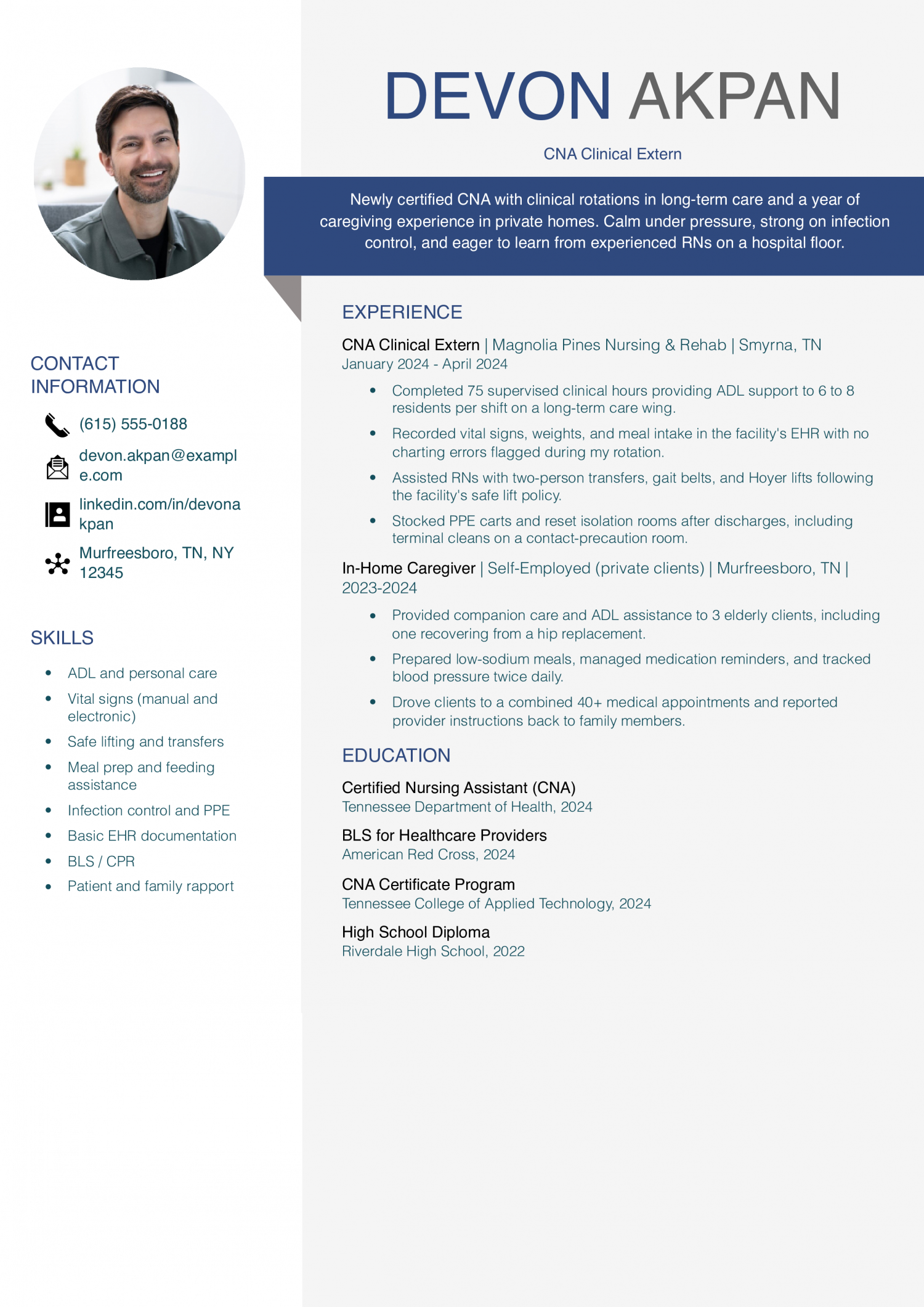 Nursing Assistant Resume Examples Nursing Assistant Resume Examples