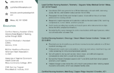 Nursing Assistant Resume Examples