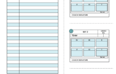 Official Volleyball Lineup Sheet Template