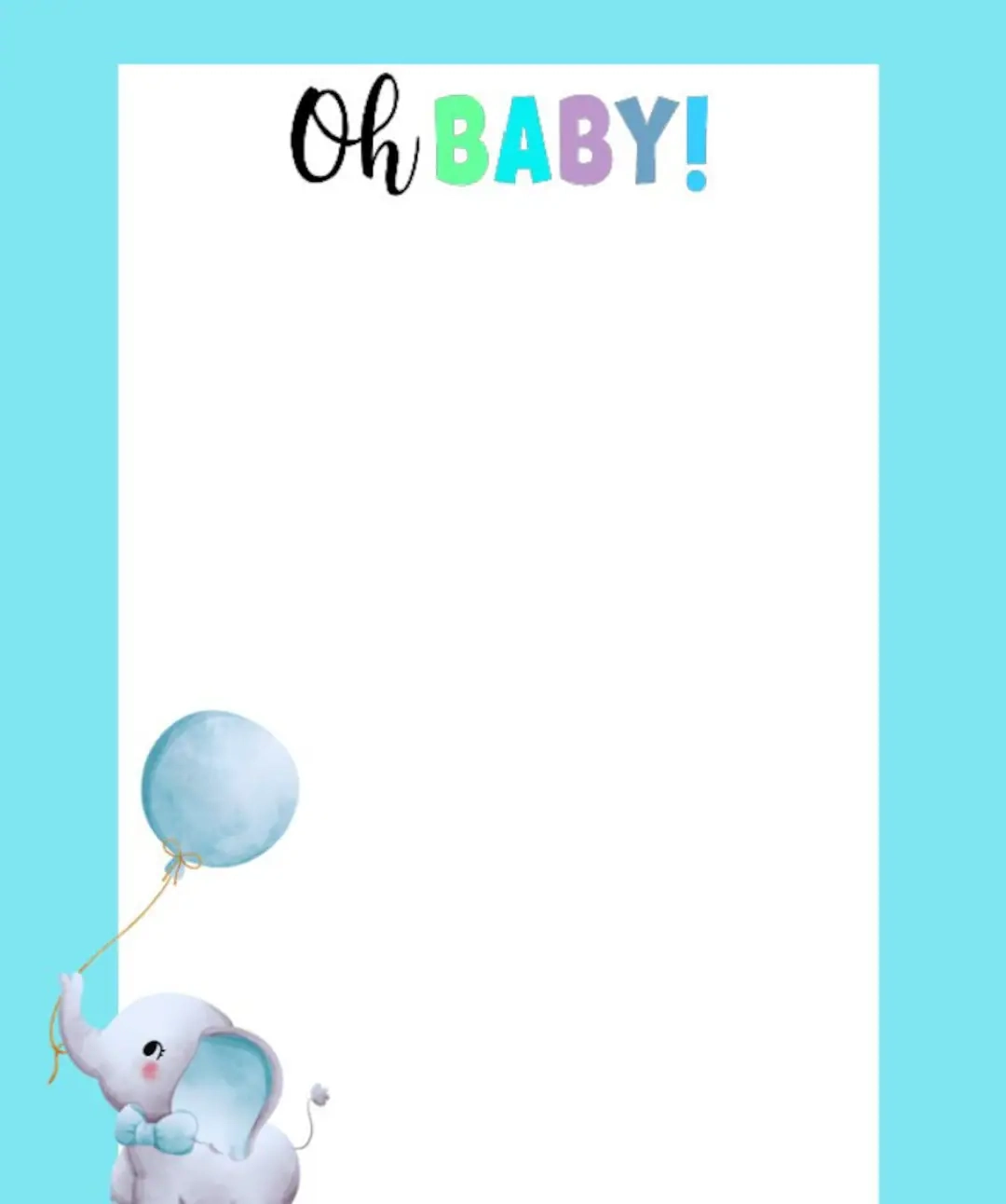 Oh Baby Shower Printable Border Png Pdf