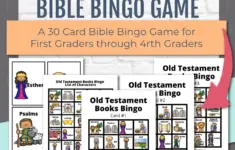 Old Testament Books Bible Bingo Game Instant Digital Download