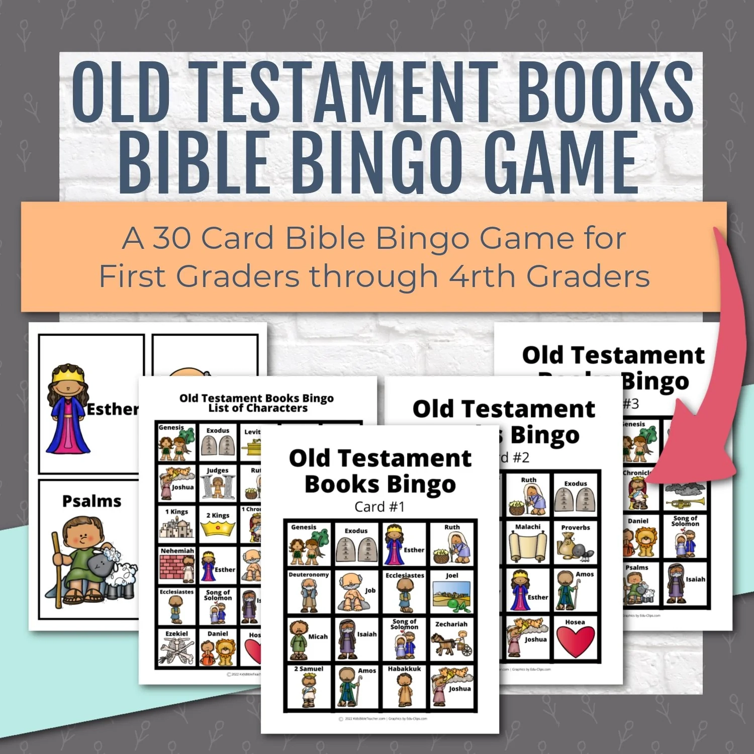 Old Testament Books Bible Bingo Game Instant Digital Download Old Testament Books Bible Bingo Game Instant Digital Download