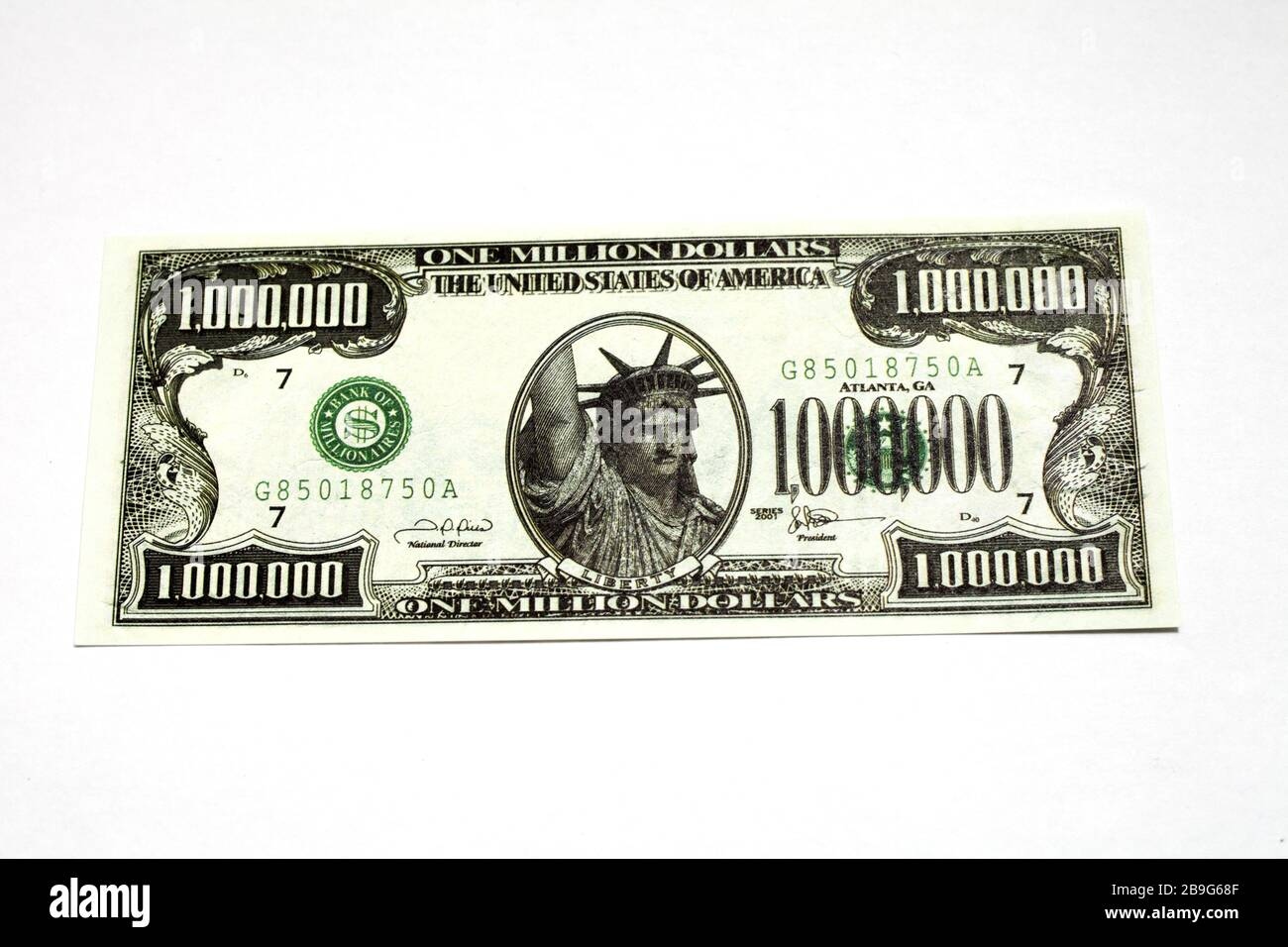 One Million Dollar Bill On A White Background Image350095439