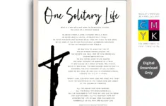 One Solitary Life Inspirational Wall Art