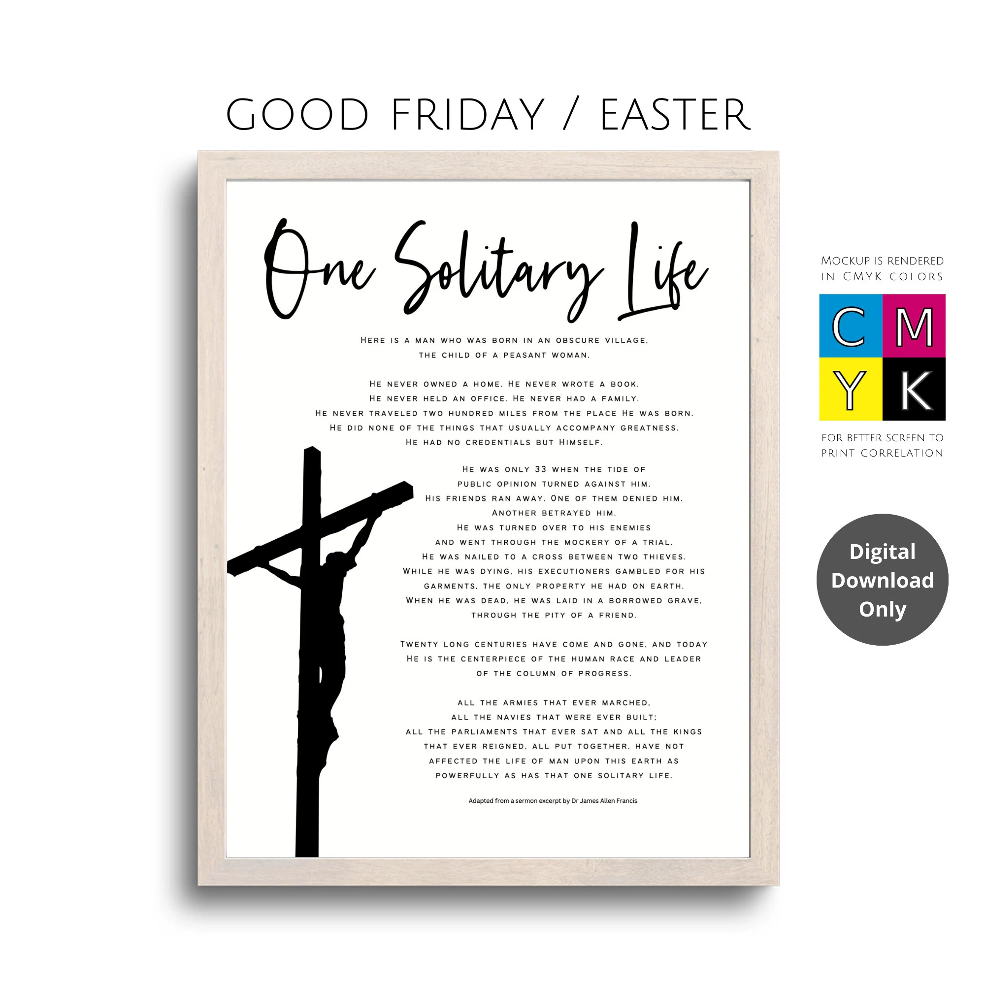 One Solitary Life Inspirational Wall Art One Solitary Life Inspirational Wall Art