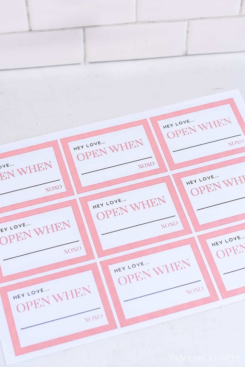Open When Letters Ideas