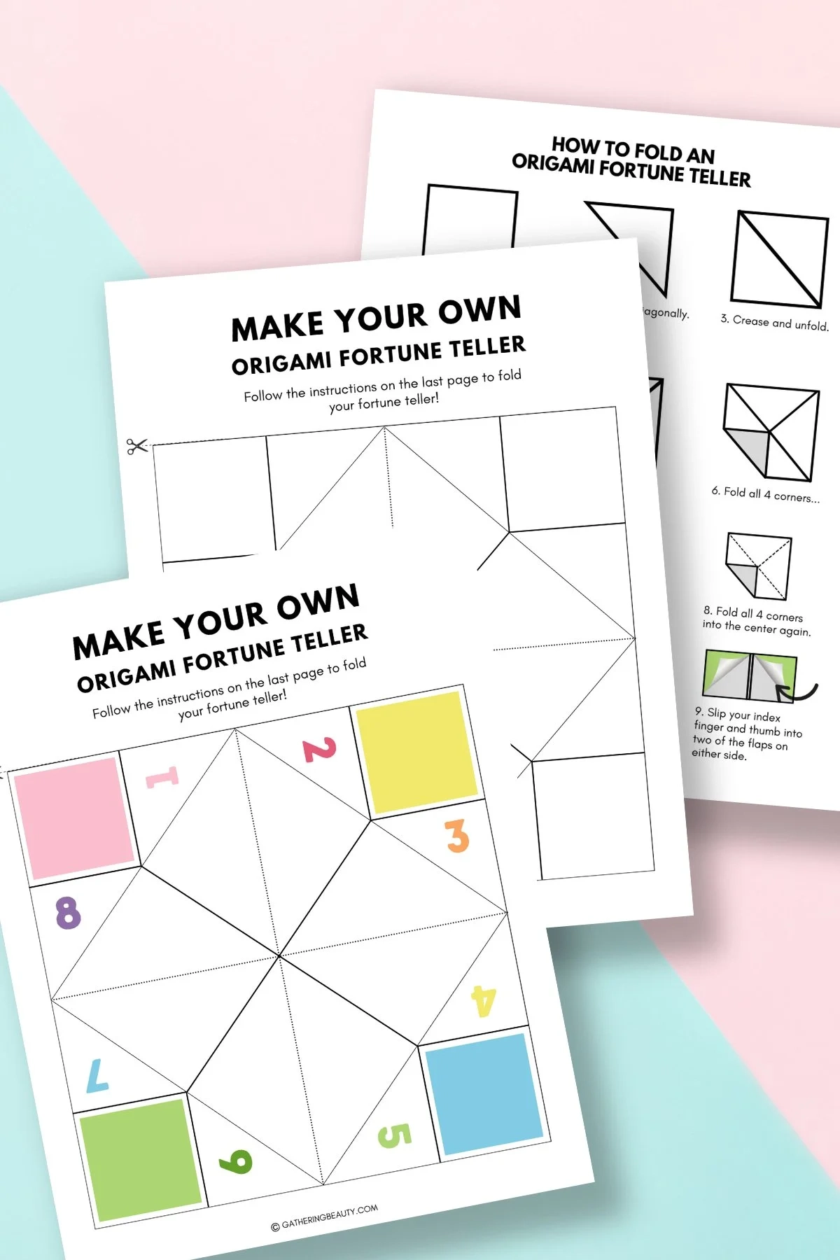 Origami Fortune Teller Free Printable Origami Fortune Teller Free Printable