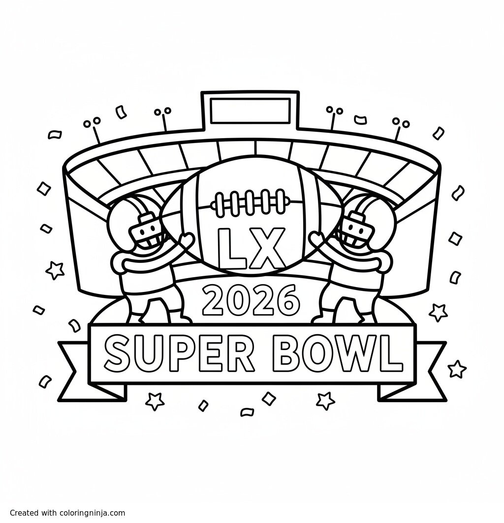 free printable super bowl coloring pages 2026 free printable super bowl coloring pages 2026