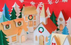 Paper Christmas Village Free Template