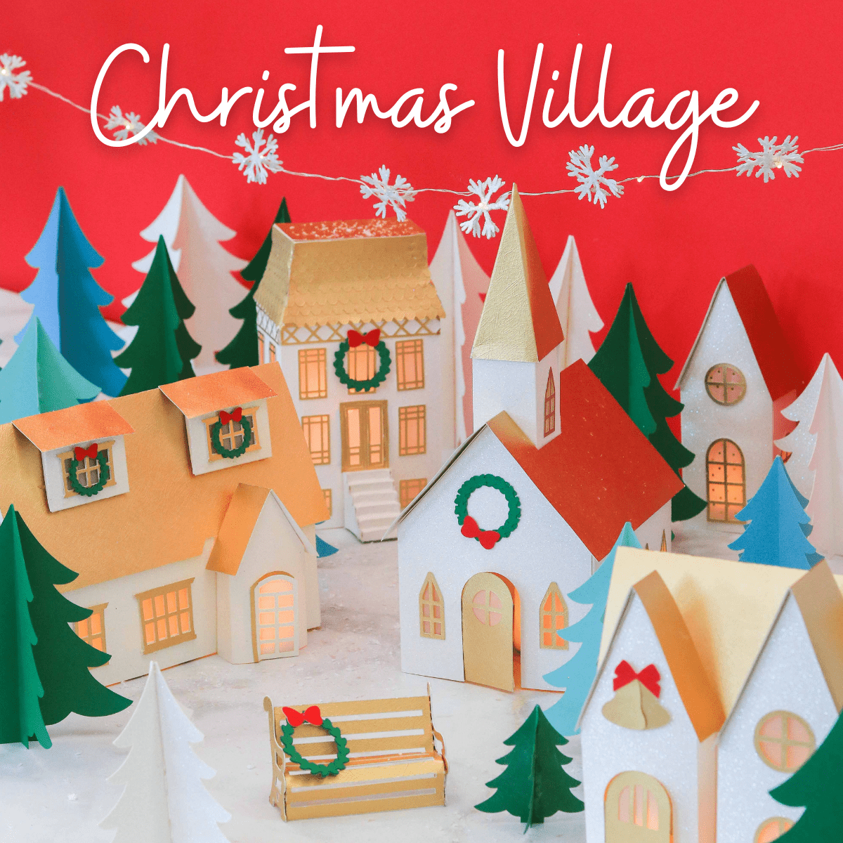 Paper Christmas Village Free Template Paper Christmas Village Free Template
