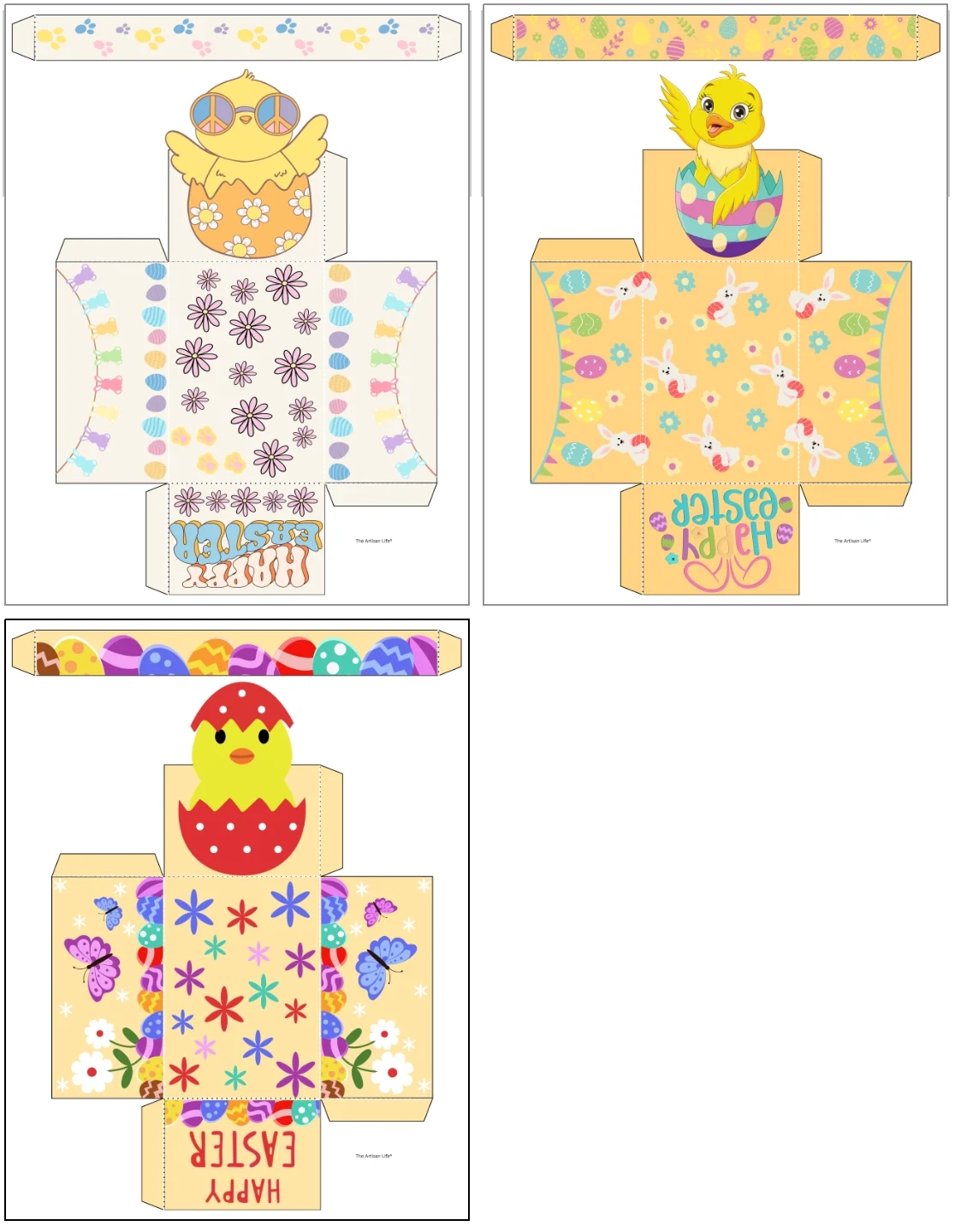 Paper Easter Basket Templates Paper Easter Basket Templates