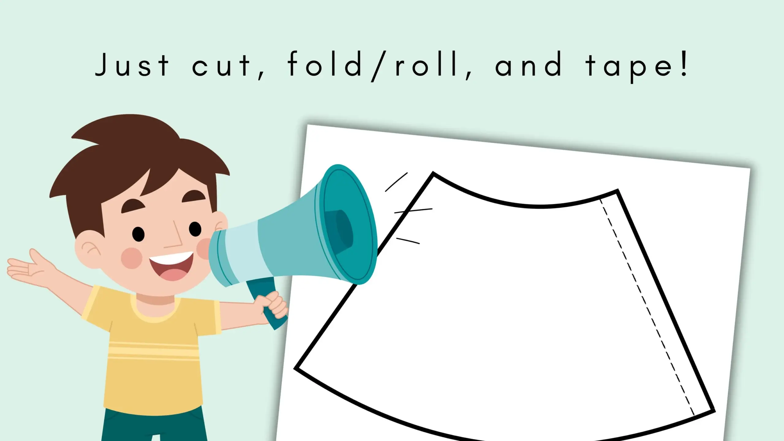 Paper Megaphone Template Megaphone Craft Paper Megaphone Template Megaphone Craft