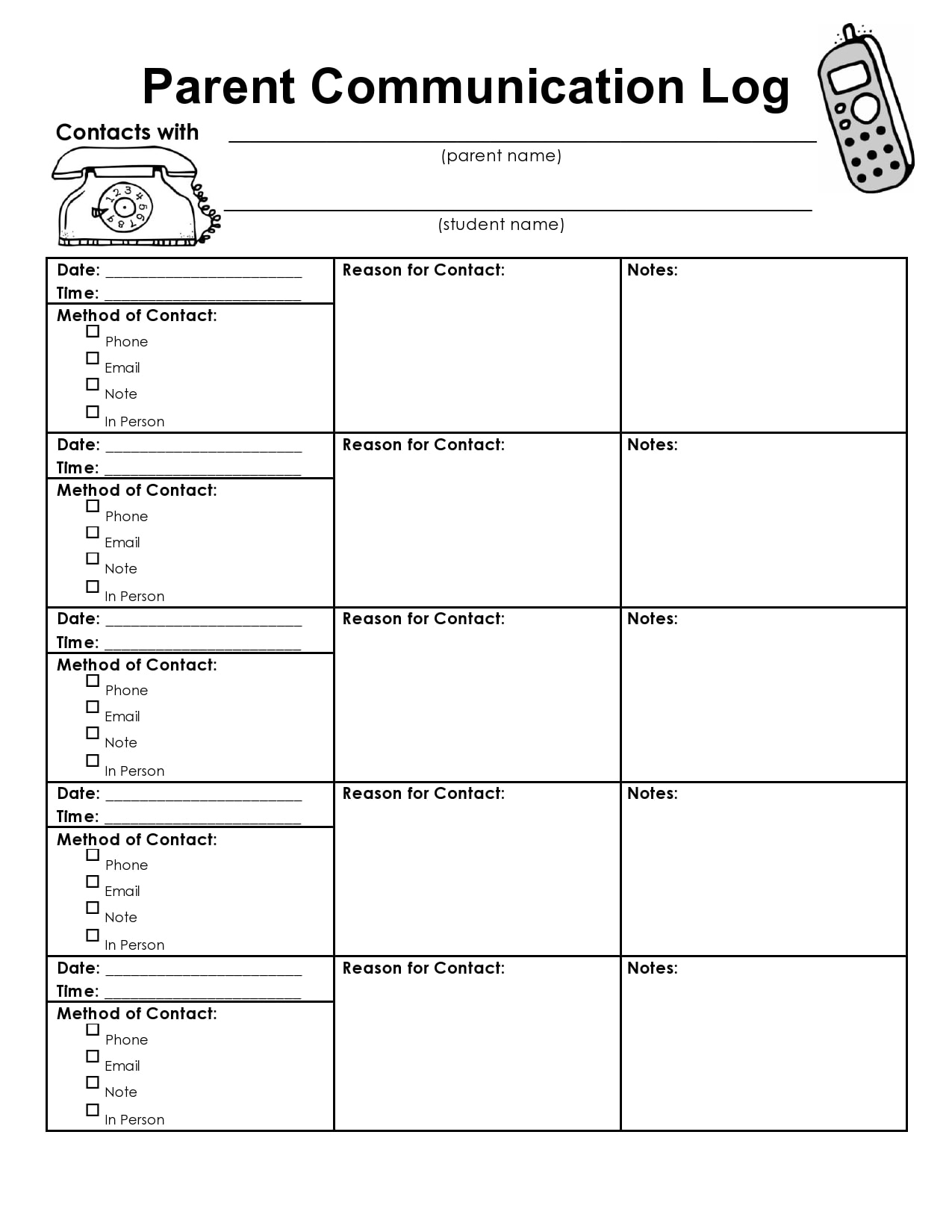 Parent Communication Logs